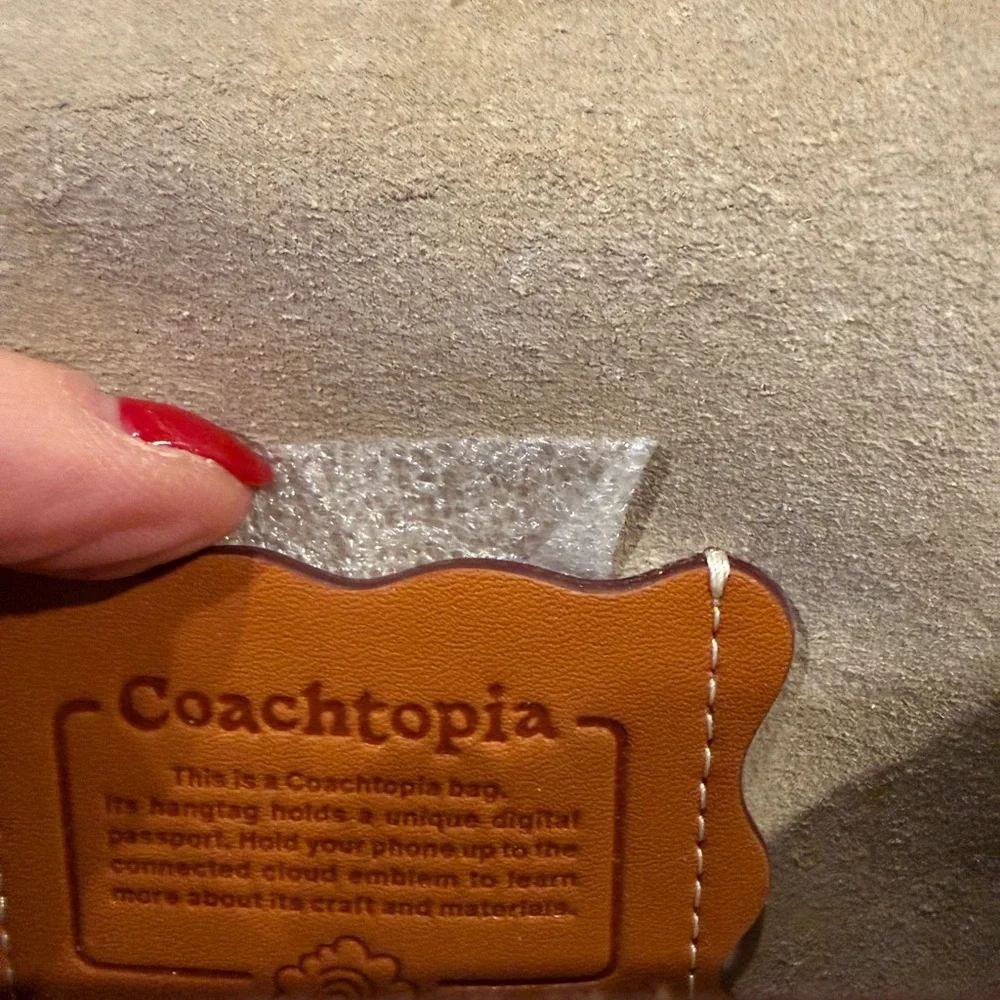 Coachtopia 2024 wavy post fest givy. Cream Women's Bag with Tortoise Shell Chain - Picture 3 of 4